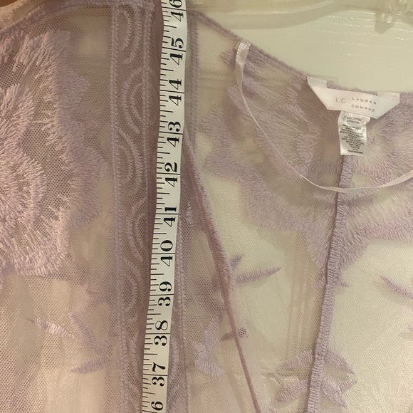 LC Lauren Conrad Duster Robe Lavender Lace New Without Tag one size beautiful - Picture 5 of 12